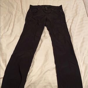 Black straight leg slacks